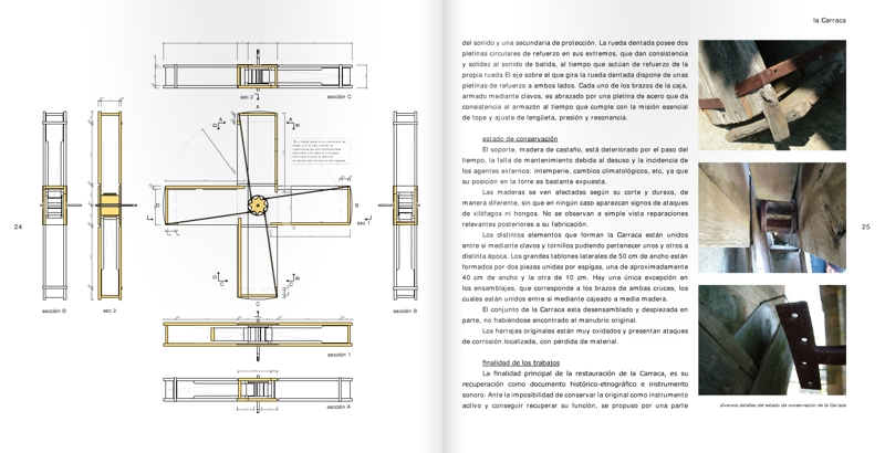 Para la construcción de la réplica se elaboró un detallado estadillo con todas las piezas